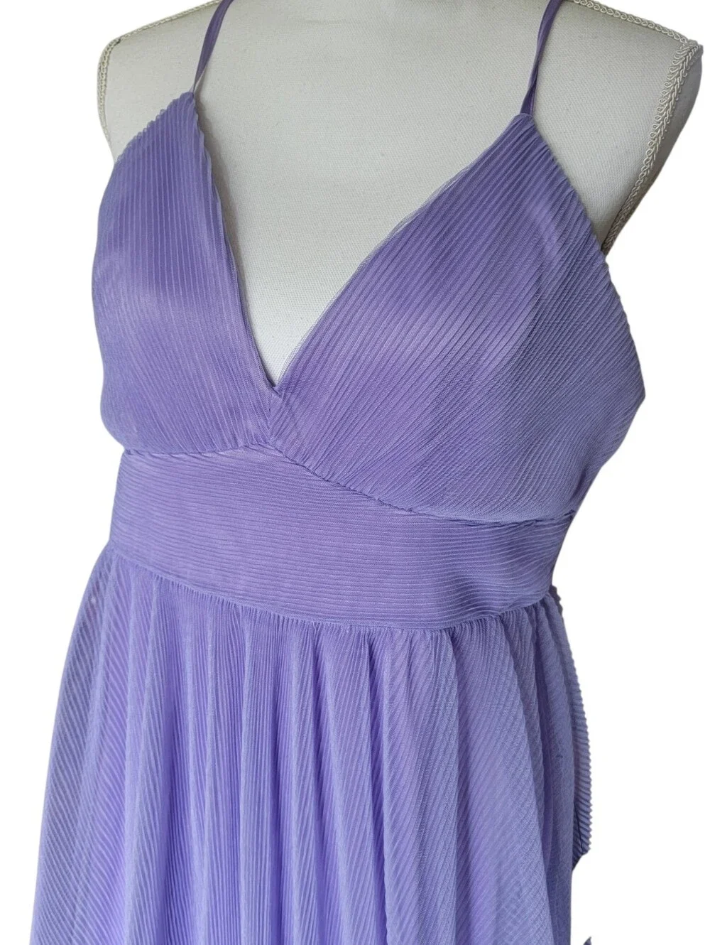 Lulus Angelic Entrance Lavender Pleated Tulle Maxi Dress